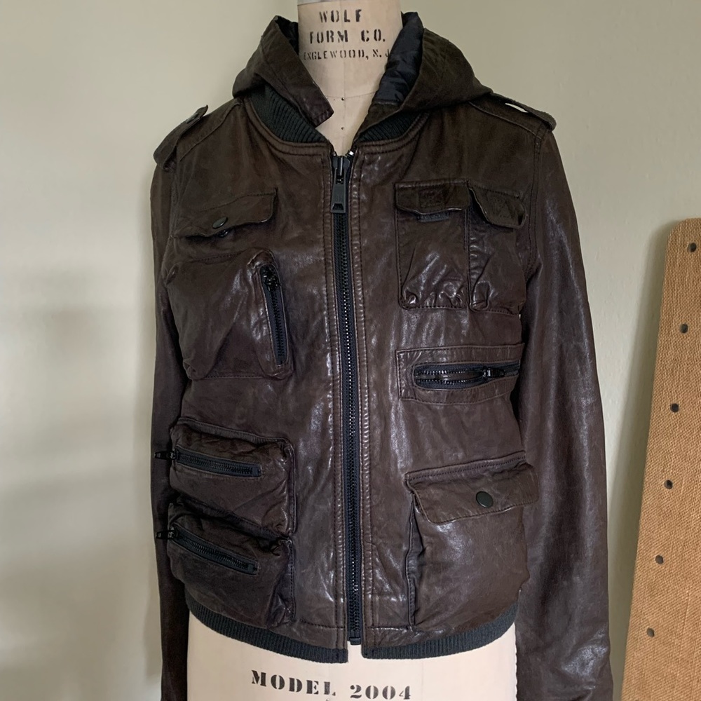 BLUES HEROES WOMENS LEATHER JACKET